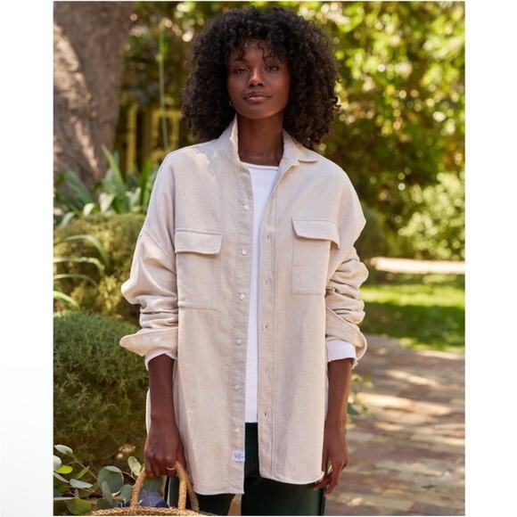 NWT New Frank & Eileen Mcloghlin Utility Shacket in Natural Size M/L - Picture 1 of 10